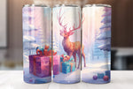 Christmas Deer 20 Oz Tumbler Wrap