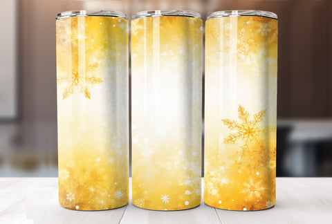 Yellow Christmas 20 Oz Tumbler Wrap