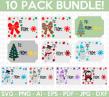 Christmas Tags SVG Bundle