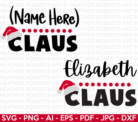 Claus Split Monogram SVG