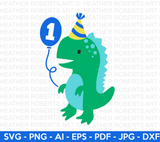 1st Dinosaur Birthday SVG