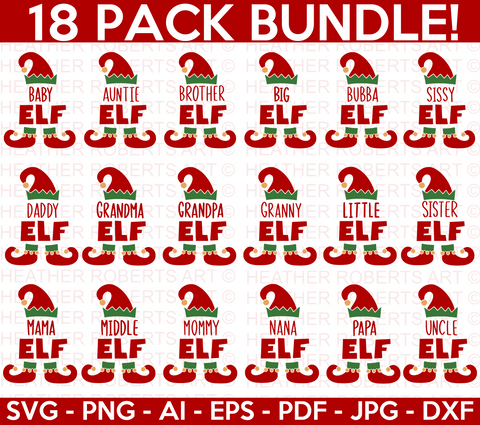 Elf Family SVG Bundle