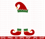 Elf Hat and Feet SVG