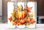 Fall Pumpkin 20 Oz Tumbler Sublimation Wrap Design