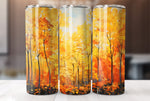 Fall Trees 20 Oz Tumbler Sublimation Wrap Design