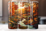 Fall Trees 20 Oz Tumbler Sublimation Wrap Design