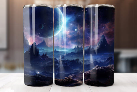 Galaxy 20 Oz Skinny Tumbler Wrap