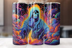 Psychedelic Grim Reaper 20 Oz Tumbler Wrap