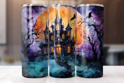 Alcohol Ink Halloween 20 Oz Tumbler Wrap