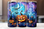 Alcohol Ink Halloween Pumpkin 20 Oz Tumbler Wrap