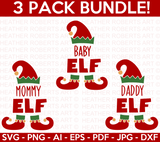 Christmas Elf Family Mini SVG Bundle