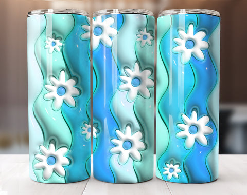 Retro Inflated Floral Tumbler Wrap