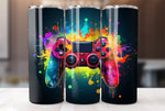 Gamer 20 Oz Tumbler Wrap, 3D Game Controller Tumbler Wrap