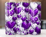 Violet Valentine's Day 20 Oz Tumbler Wrap