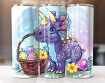 Easter Triceratops Dinosaur Tumbler Wrap