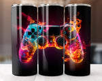 Gamer 20 Oz Tumbler Wrap, 3D Game Controller Tumbler Wrap