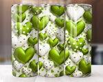 Yellow Green Valentine's Day 20 Oz Tumbler Wrap