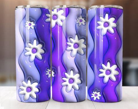 Retro Inflated Floral Tumbler Wrap