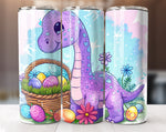 Easter Brachiosaurus Dinosaur Tumbler Wrap