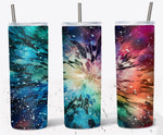 Rainbow Glitter Tumbler Wrap, 20 Oz Skinny Tumbler Sublimation Design