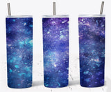 Purple Glitter Tumbler Wrap, 20 Oz Skinny Tumbler Sublimation Design