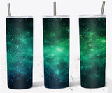 Green Glitter Tumbler Wrap, 20 Oz Skinny Tumbler Sublimation Design