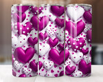 Pink Valentine's Day 20 Oz Tumbler Wrap