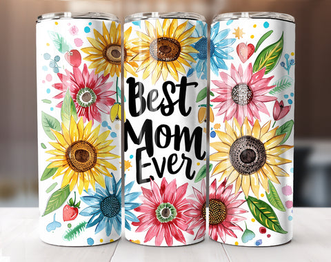 20 Oz Best Mom Ever Tumbler Sublimation Wrap