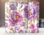 Watercolor Flower 20 Oz Tumbler Wrap