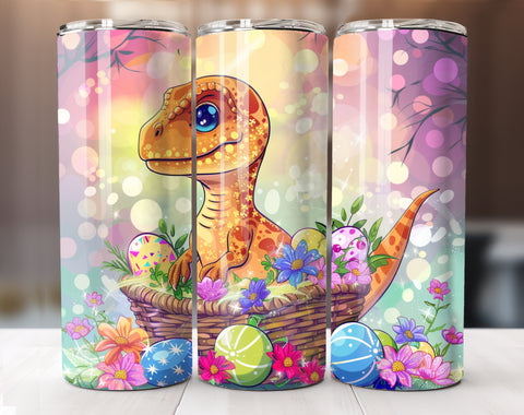 Easter T-Rex Dinosaur Tumbler Wrap