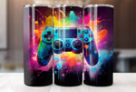 Gamer 20 Oz Tumbler Wrap, 3D Game Controller Tumbler Wrap