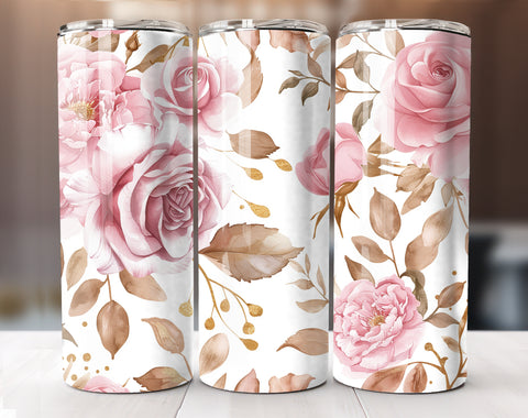 Watercolor Flower 20 Oz Tumbler Wrap