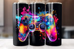 Gamer 20 Oz Tumbler Wrap, 3D Game Controller Tumbler Wrap