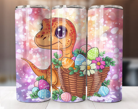 Easter T-Rex Dinosaur Tumbler Wrap