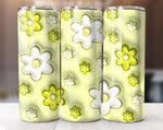 Yellow Inflated Floral Tumbler Wrap