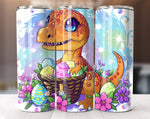 Easter T-Rex Dinosaur Tumbler Wrap