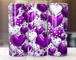 Purple Valentine's Day 20 Oz Tumbler Wrap