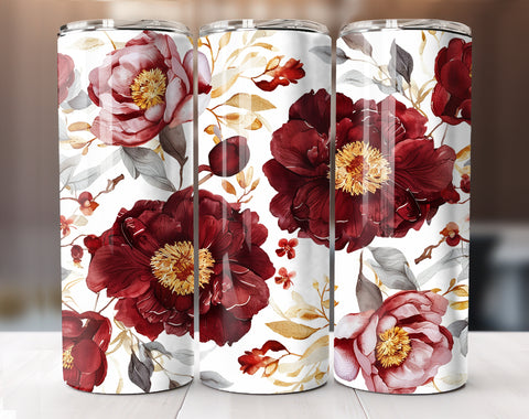 Watercolor Flower 20 Oz Tumbler Wrap