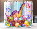 Easter Brachiosaurus Dinosaur Tumbler Wrap