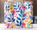 Flower Tumbler Wrap, 20oz Skinny Floral Tumbler PNG