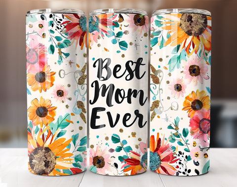 20 Oz Best Mom Ever Tumbler Sublimation Wrap