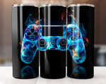 Gamer 20 Oz Tumbler Wrap, 3D Game Controller Tumbler Wrap