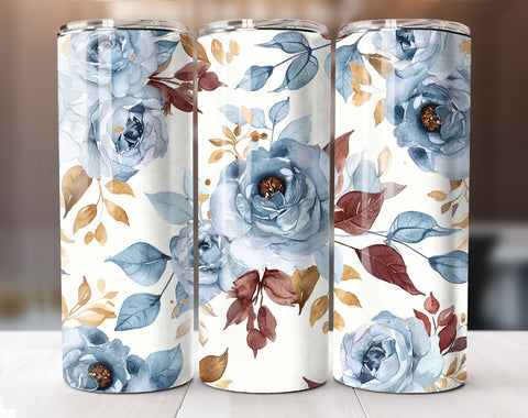 Watercolor Flower 20 Oz Tumbler Wrap