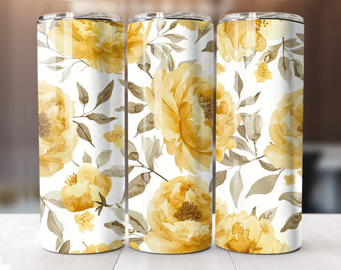 Watercolor Flower 20 Oz Tumbler Wrap