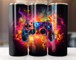 Gamer 20 Oz Tumbler Wrap, 3D Game Controller Tumbler Wrap