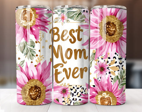 20 Oz Best Mom Ever Tumbler Sublimation Wrap