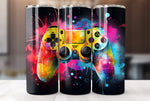 Gamer 20 Oz Tumbler Wrap, 3D Game Controller Tumbler Wrap