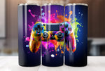 Gamer 20 Oz Tumbler Wrap, 3D Game Controller Tumbler Wrap