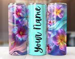 Add Your Own Text Floral Tumbler Wrap