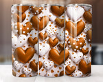 Orange Valentine's Day 20 Oz Tumbler Wrap